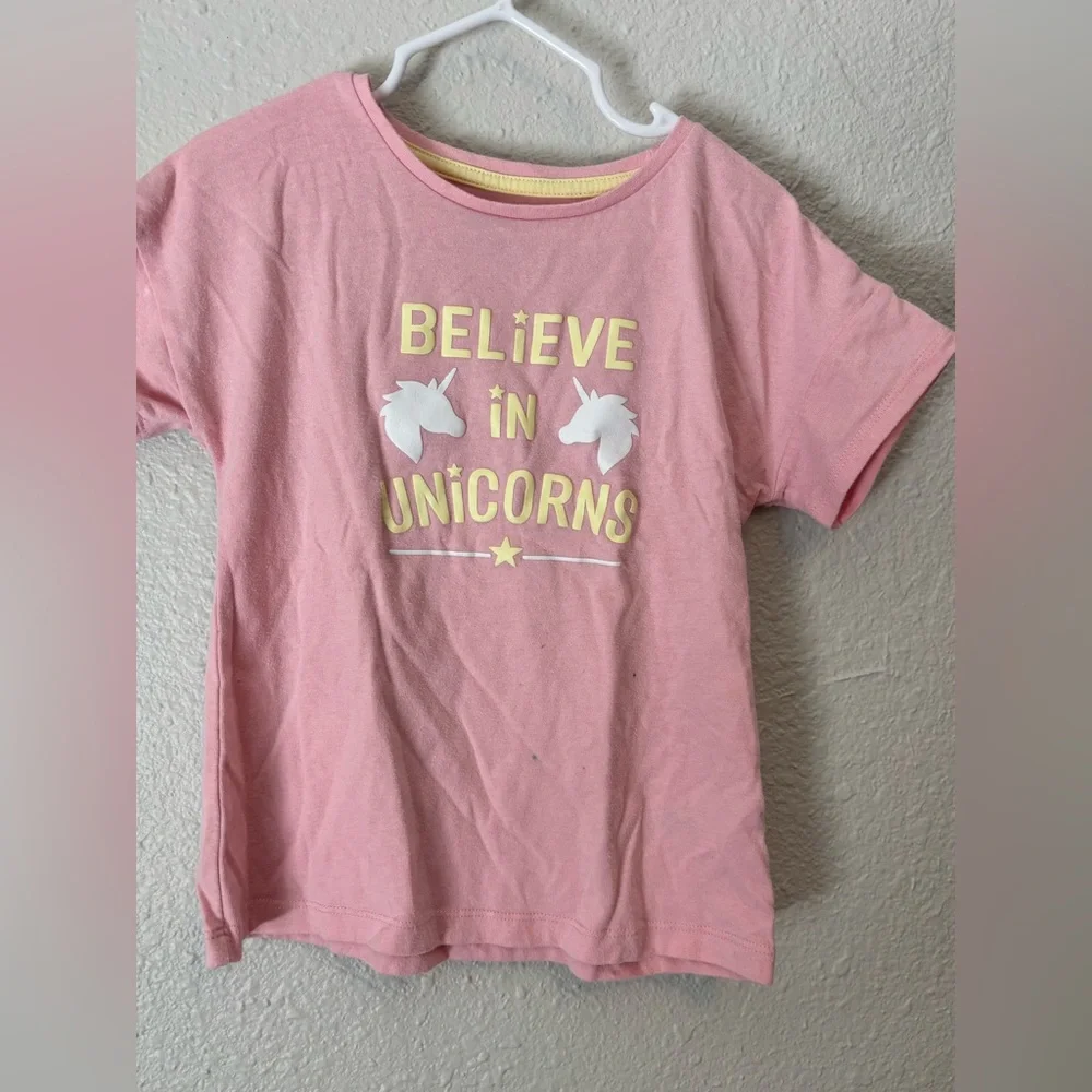 Garanimals Pink 'Believe in Unicorns' Tee with Yellow Accents - Picture 1 of 4